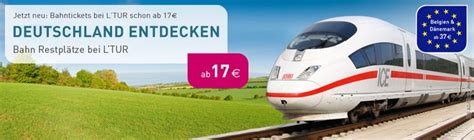 lturs bahn|L'TUR Bahn Tickets » günstig Bahnfahren mit ICE » ab 17,90€.